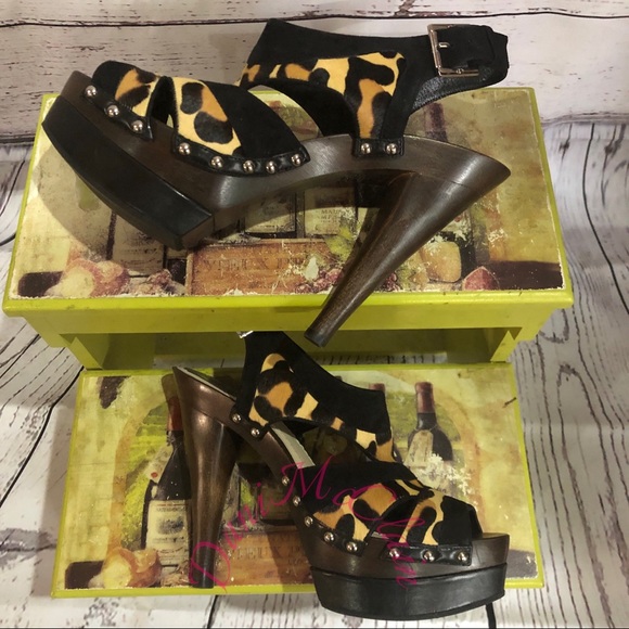 Christian Dior Leopard Pony Hair Platform Sandal - Picture 7 of 8